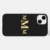 Coques Case-Mate iPhone Lettre personnalisée "M" Modèle Monogramme (Verso (horizontal))