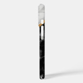 Coques Case-Mate iPhone LETTRE PERSONNALISÉE MARBRE BLANC NOIR MONogramme (Verso / Gauche)