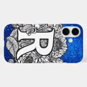 Coques Case-Mate iPhone Lettre personnalisée R Élégante Parties scintillan (Verso (horizontal))