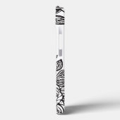Coques Case-Mate iPhone Lettre personnalisée R Fleurs de tatouage noir bla (Verso / Gauche)