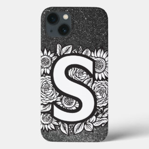 Case-Mate iPhone Case Lettre personnalisée S Parties scintillant noire e
