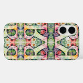 Coques Case-Mate iPhone Lettre psychédélique R Motif Aquarelle florale (Verso (horizontal))