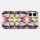 Coques Case-Mate iPhone LETTRE PsychÉLIQUE B Motif Aquarelle Florale (Verso (horizontal))