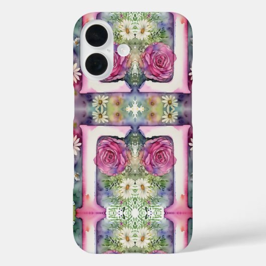 Coques Case-Mate iPhone LETTRE PsychÉLIQUE L Motif Aquarelle Florale (Verso)