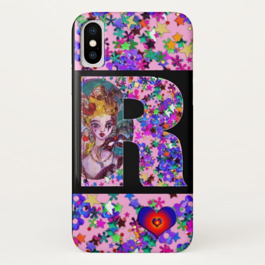 COQUES Case-Mate iPhone LETTRE R MONOGRAMME DE MASQUÉRADE VALENTINE VÉNÉTI (Dos)