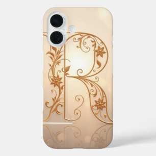 Coques iPhone 16 Lettre R transparente moderne