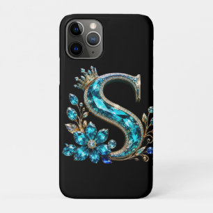 Case-Mate iPhone Case Lettre S et couronne de cristal de turquoise