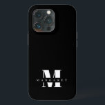 Case-Mate iPhone Case LETTRE Téméraire Simple Minimaliste Chic Nom du mo<br><div class="desc">Lettre en gras simple et minimaliste chic Monogramme Nom iPhone 13 Pro Coque</div>