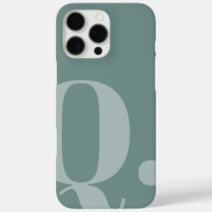Coques iPhone 16 Pro Max Lettre Turquoise coupée