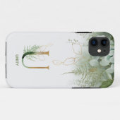 Coques Case-Mate iPhone Lettre U Elegant Fern & Succulent (Dos (Horizontal))