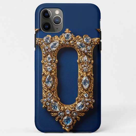Coques Case-Mate iPhone Lettre V dorée ornée de bijoux (Dos)