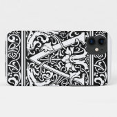 Coques Case-Mate iPhone Lettre V Monogramme médiéval Art Nouveau (Dos (Horizontal))
