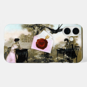 iPhone 16 PLUS CASE LETTRE VALENTINE ROMANTIQUE, SCEAU DE CIRE ROUGE