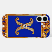 Coques Case-Mate iPhone Lettre X dorée ornée de bijoux (Verso (horizontal))