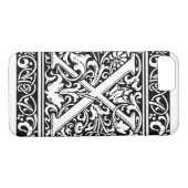 Coques Case-Mate iPhone Lettre X Monogramme médiéval Art Nouveau (Dos (Horizontal))