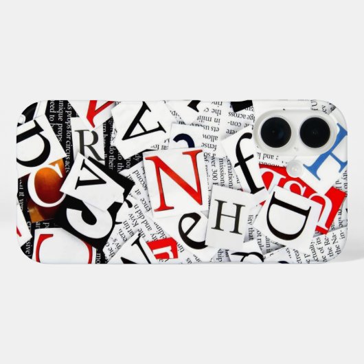 Coques Case-Mate iPhone Lettres (Verso (horizontal))