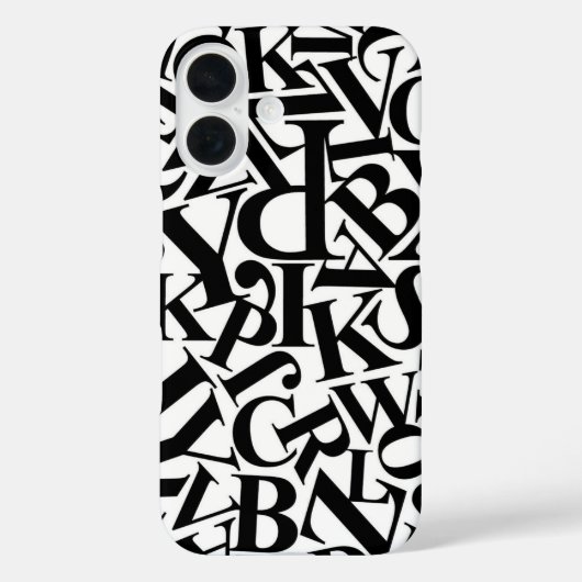 Coques Case-Mate iPhone Lettres alphabétiques (Verso)