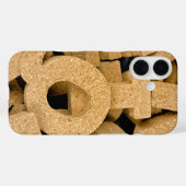 Coques Case-Mate iPhone Lettres bloc de liège (Verso (horizontal))