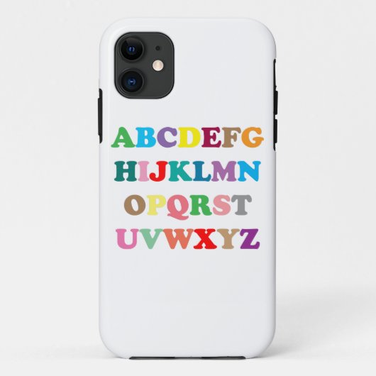 Coques Case-Mate iPhone Lettres colorées d'ABC (Dos)