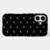 Coques Case-Mate iPhone Lettres de monogramme élégant (Verso (horizontal))