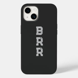 Coque Pour iPhone 14 Lettres grises du logo BRR