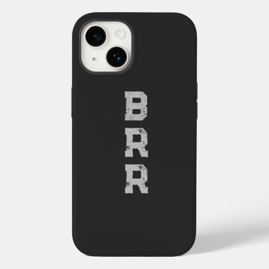 Coques Case-Mate iPhone Lettres grises du logo BRR (Verso)