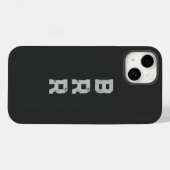 Coques Case-Mate iPhone Lettres grises du logo BRR (Verso (horizontal))
