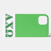 Coques Case-Mate iPhone Lettres vertes d'Omega de Chi d'Alphi (Verso (horizontal))
