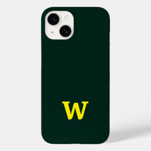 Coque Pour iPhone 14 Lettrine initiale jaune moderne lumineuse