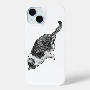 Coque Pour iPhone 15 L'étui de chat de bande dessinée ajoute une touche