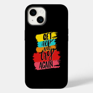 Coque Pour iPhone 14 Lève-toi et réessaie la motivation