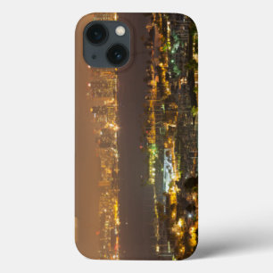 Etui iPhone 13 Lever de lune sur la skyline de San Diego