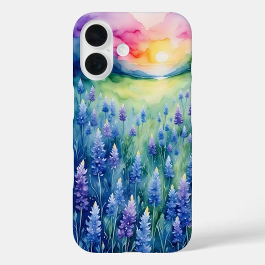 Coques Case-Mate iPhone Lever de soleil aux bleuets (Verso)