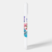 Coques Case-Mate iPhone Lever de soleil Boho Floral Monogramme Navy (Verso / Droite)