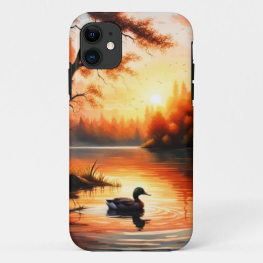 Coques Case-Mate iPhone Lever de soleil sur le lac (Dos)