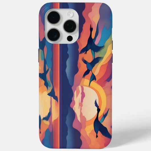 Coques Case-Mate iPhone Lever du soleil des oies (Verso)