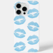 Coques Case-Mate iPhone Lèvres bleues, motif de lèvres, rouge à lèvres ble (Verso)