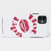 Coques Case-Mate iPhone Lèvres chaudes, Lèvres rouges (Dos (Horizontal))