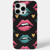 Coques Case-Mate iPhone Lèvres et coeurs Retro Pop Art (Verso)