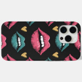 Coques Case-Mate iPhone Lèvres et coeurs Retro Pop Art (Verso (horizontal))