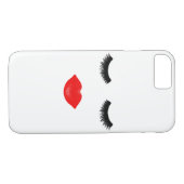 Coques Case-Mate iPhone Lèvres et mèches (Dos (Horizontal))