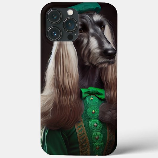Coques Case-Mate iPhone lévrier afghan en tenue de la Saint-Patrick (Verso)