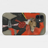 Coques Case-Mate iPhone Lévrier élégant et parapluie rouge (Dos (Horizontal))