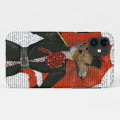 Coques Case-Mate iPhone Lévrier élégant et parapluie rouge 2 (Dos (Horizontal))