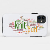 Coques Case-Mate iPhone Lexique de tricot de maille de Knit pour des (Dos (Horizontal))