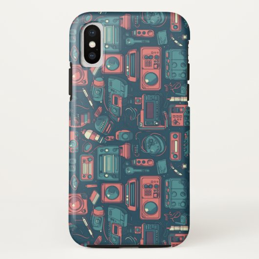 Coques Case-Mate iPhone L'explosion du passé : la technologie des années 8 (Dos)