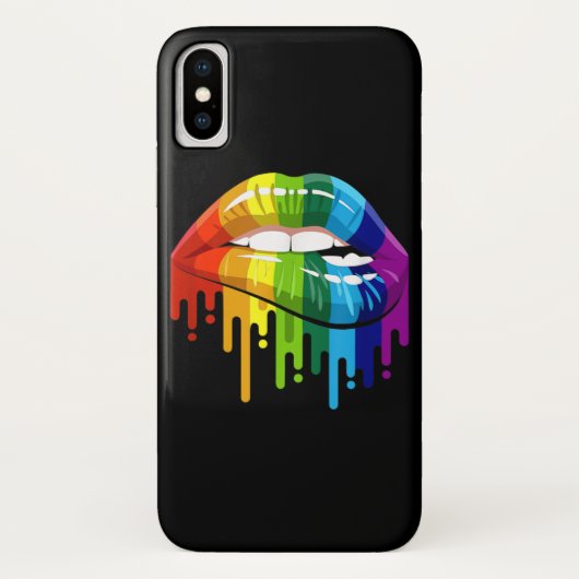 Coques Case-Mate iPhone LGBT Rainbow Lip Gay pride (Dos)