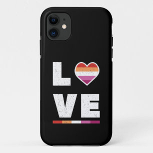 Case-Mate iPhone Case LGBTQ Lesbian Pride Drapeau Distressed Grunge Love