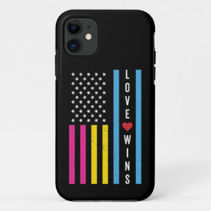 Case-Mate iPhone Case LGBTQ Pansexual Pride L'amour gagne le drapeau amé