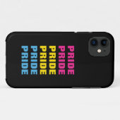 Coques Case-Mate iPhone LGBTQ Pansexual Pride texte répété personnalisable (Dos (Horizontal))
